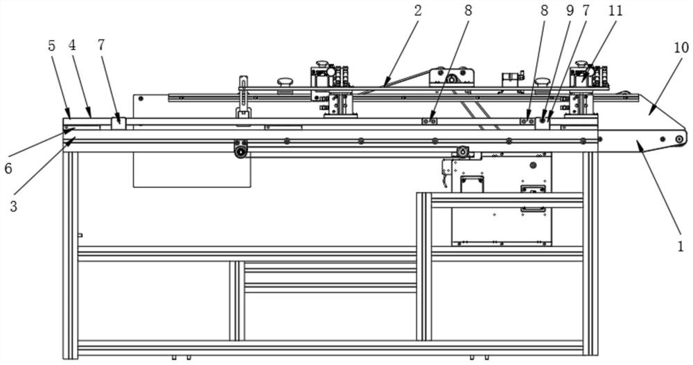 Switchable sheet material conveying device