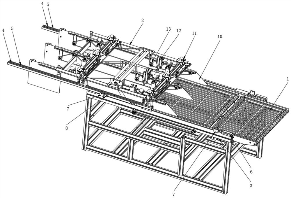 Switchable sheet material conveying device