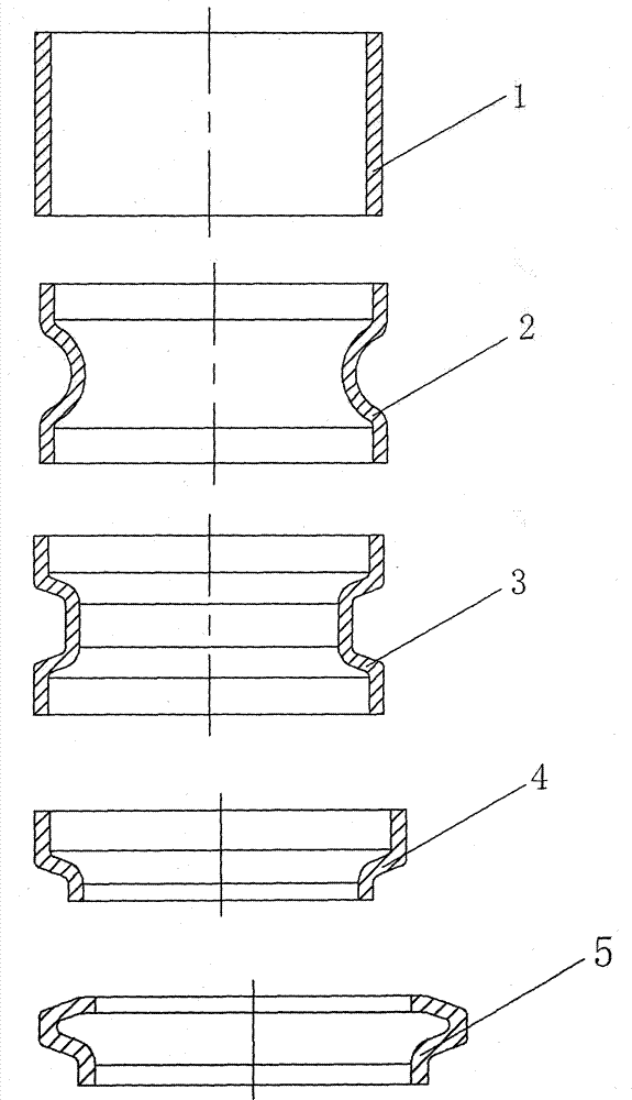 Forming method of flange ring for automobile tail gas recycling device
