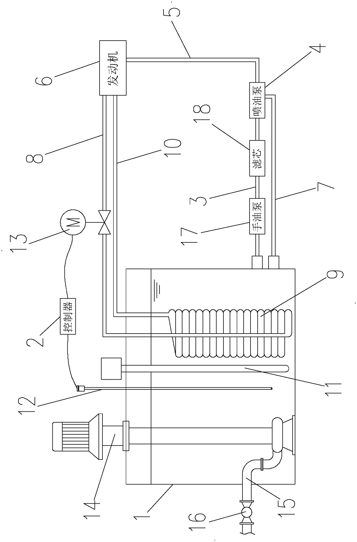 Motor-vehicle diesel tank antifreezing system