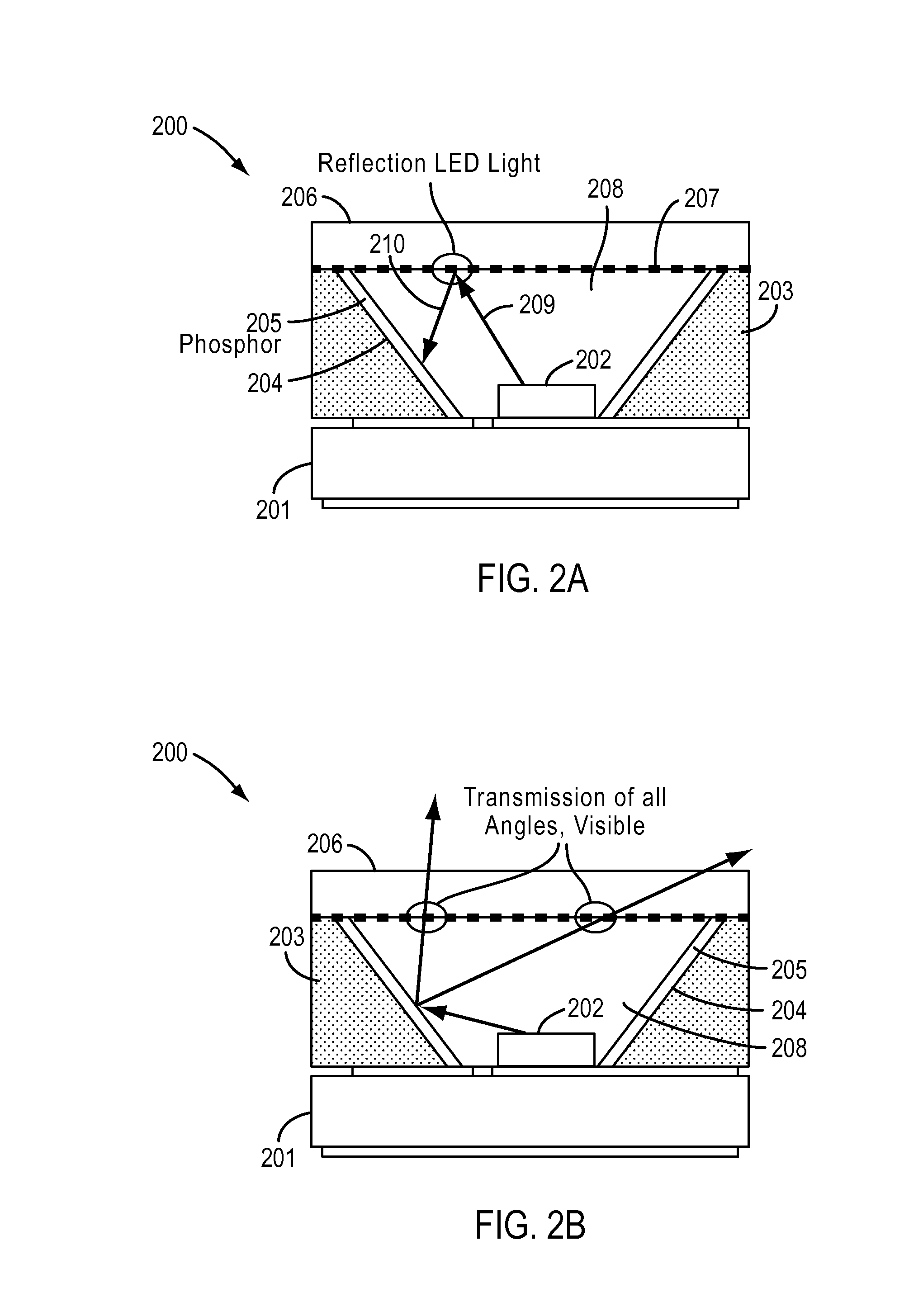 Optical devices having reflection mode wavelength material