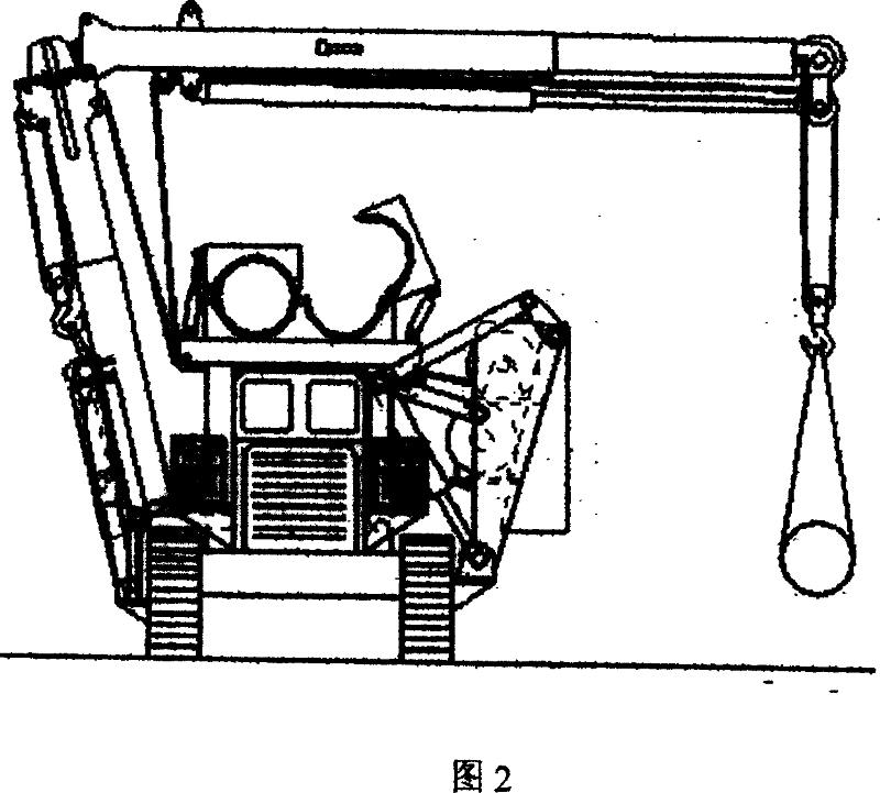 Hoisting method of folding straddle truck and device thereof