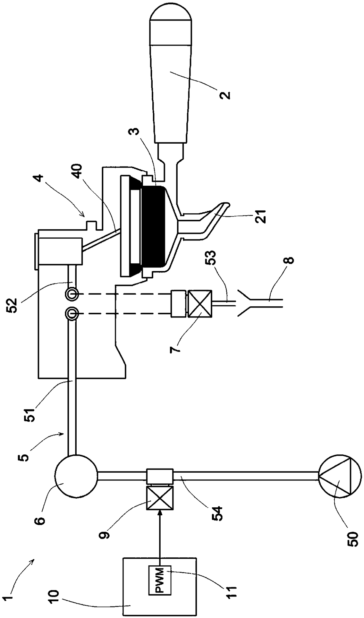 Coffee machine with pre-infusion system