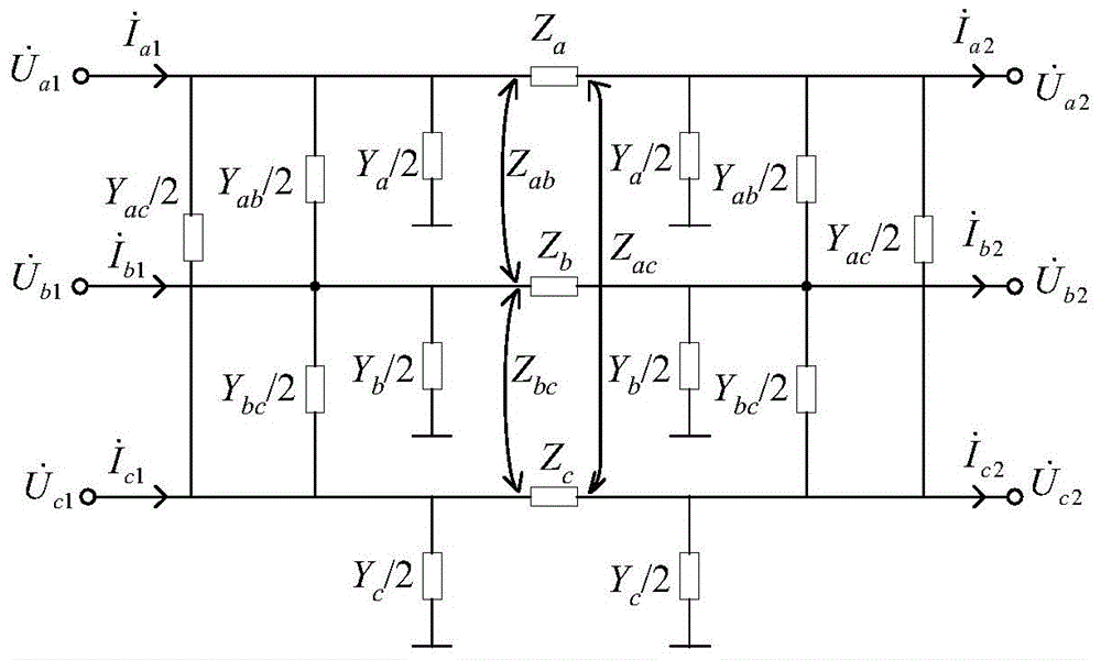 Asymmetric power transmission line parameter on-line measuring method