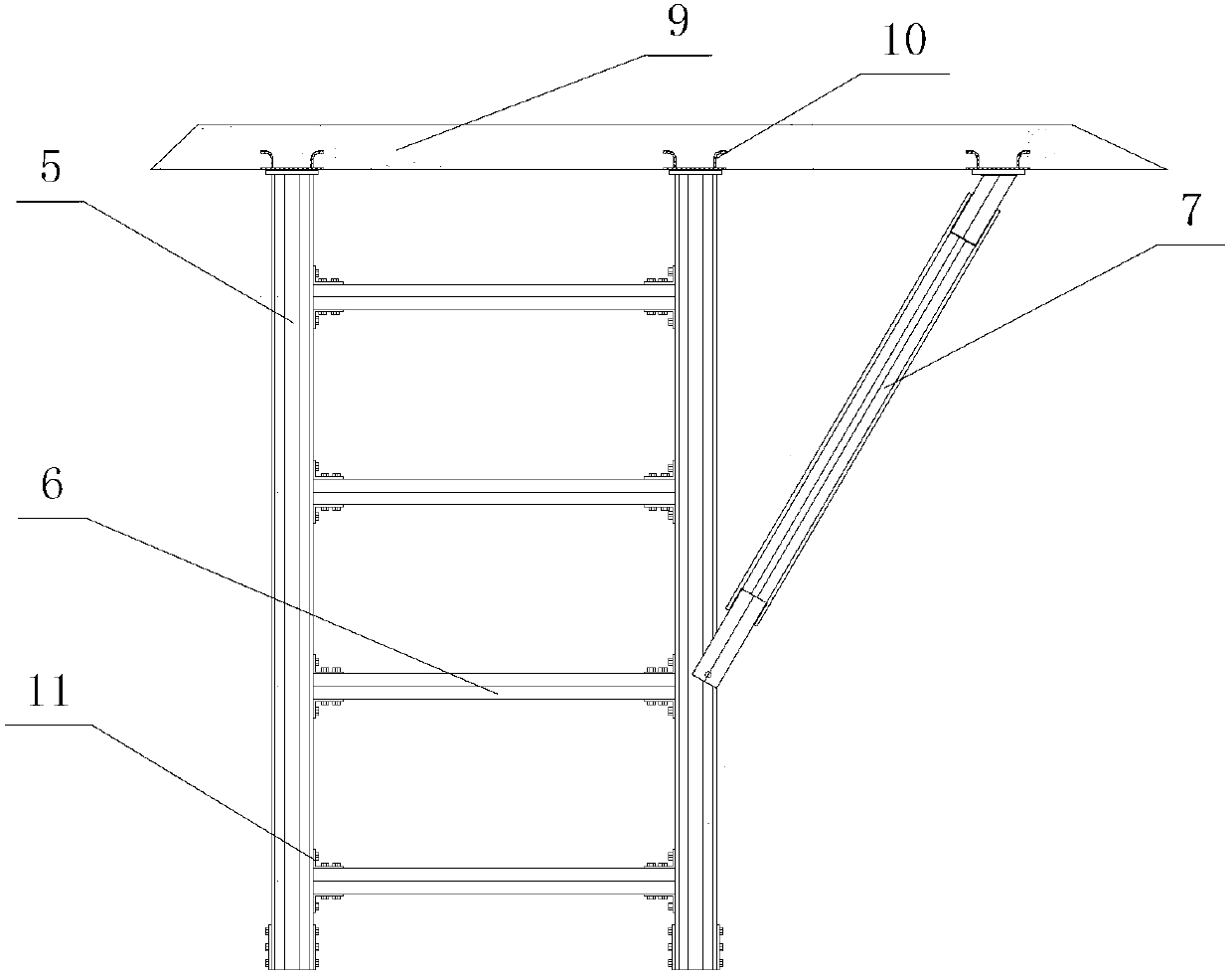 Novel anti-seismic supporting hanger of cable tray