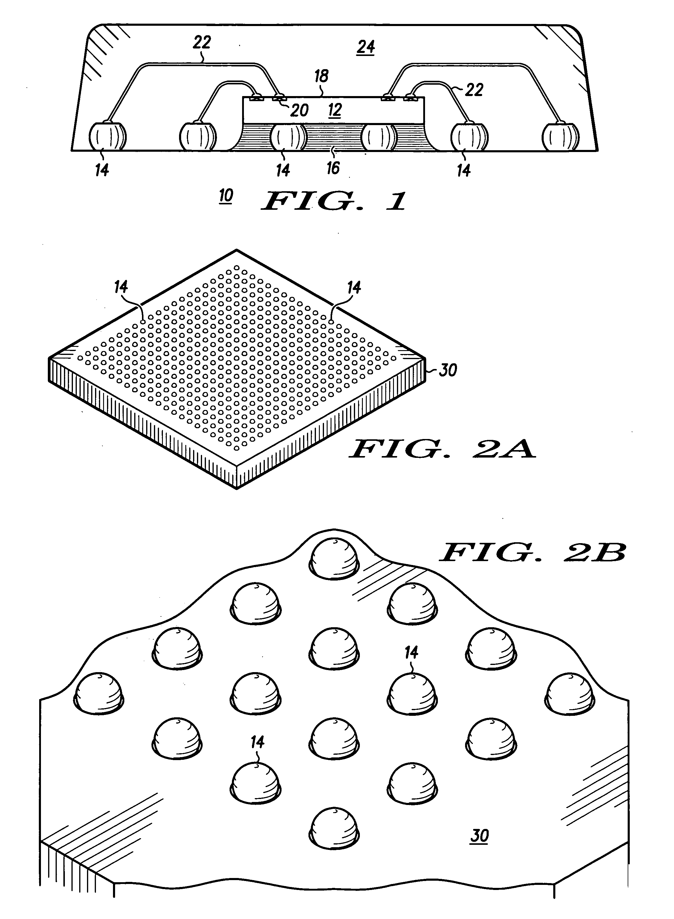 Land grid array packaged device and method of forming same