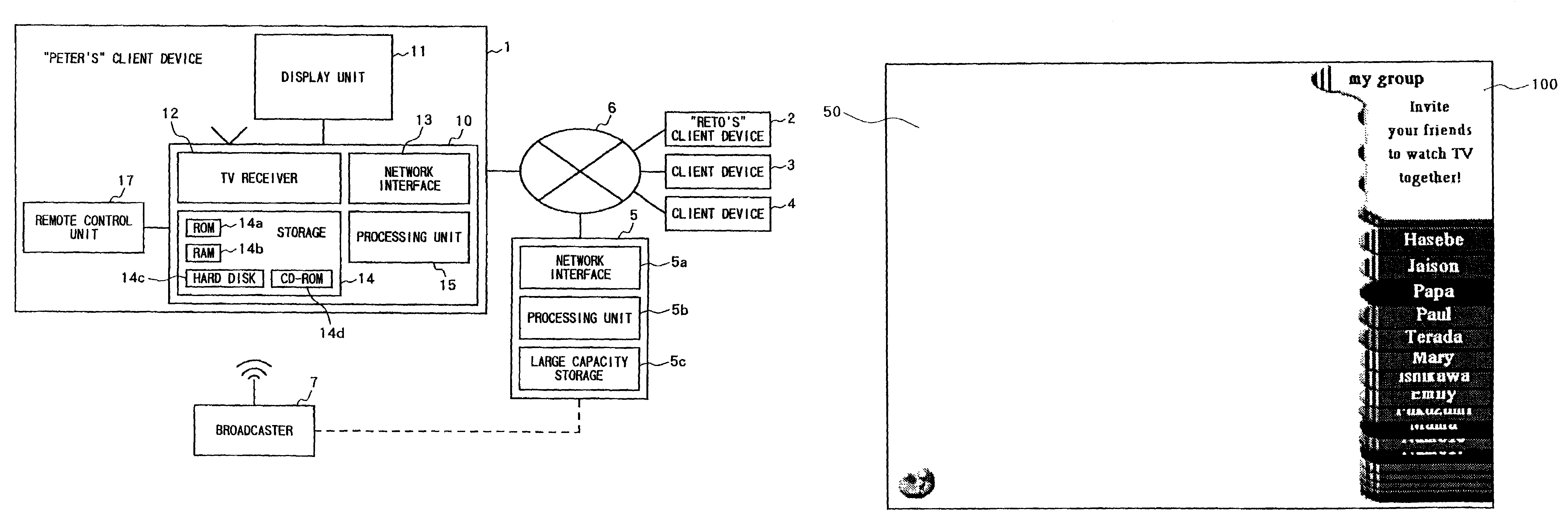 Method of and client device for interactive television communication
