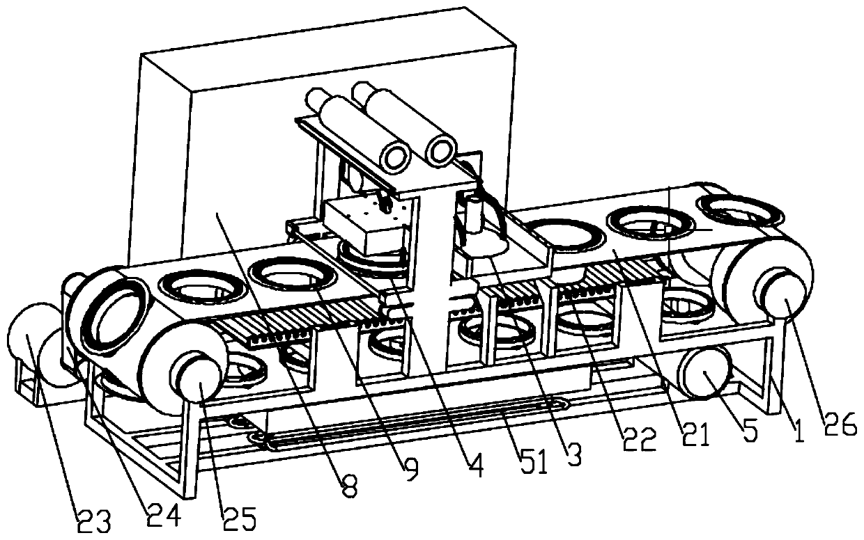 Continuous modified atmosphere fresh-keeping packaging machine and packaging method thereof