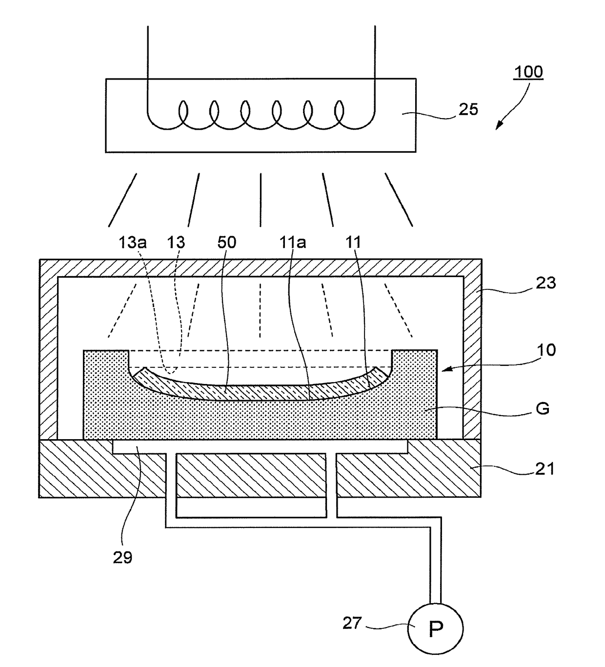 Mold, molding apparatus, and production method of bent glass
