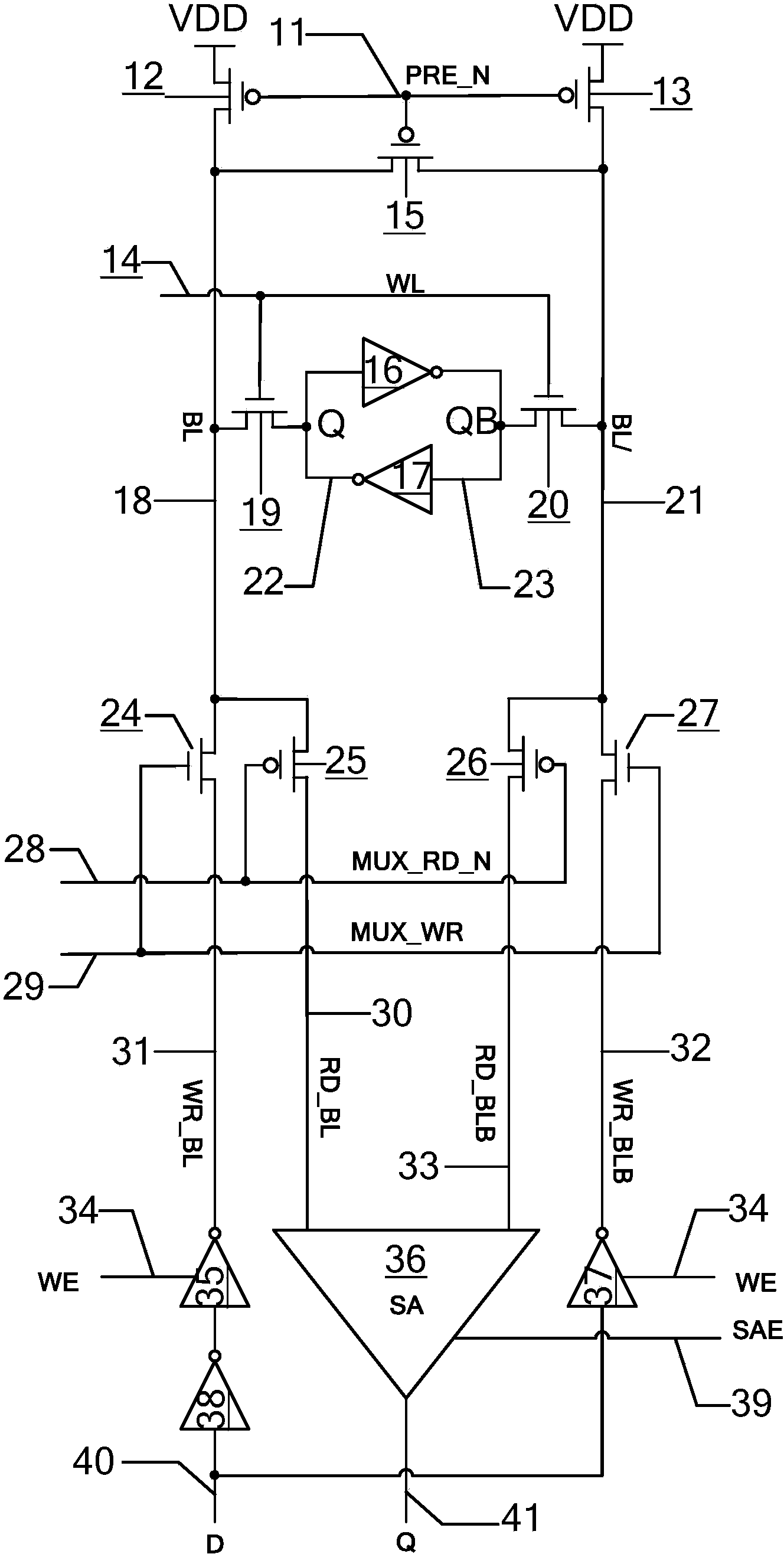 Copy-on-write circuit suitable for static random access memory