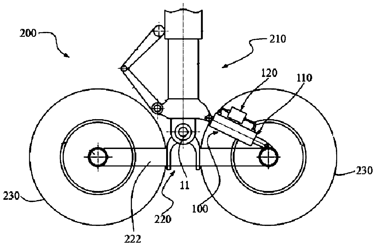 Aircraft landing gear frame stabilization buffer device and control method thereof