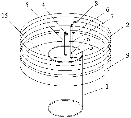 Assembled gravity type flanged suction caisson foundation