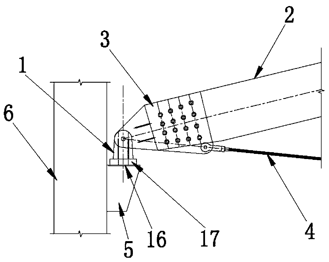 Assembled large-span wood tension string beam structure