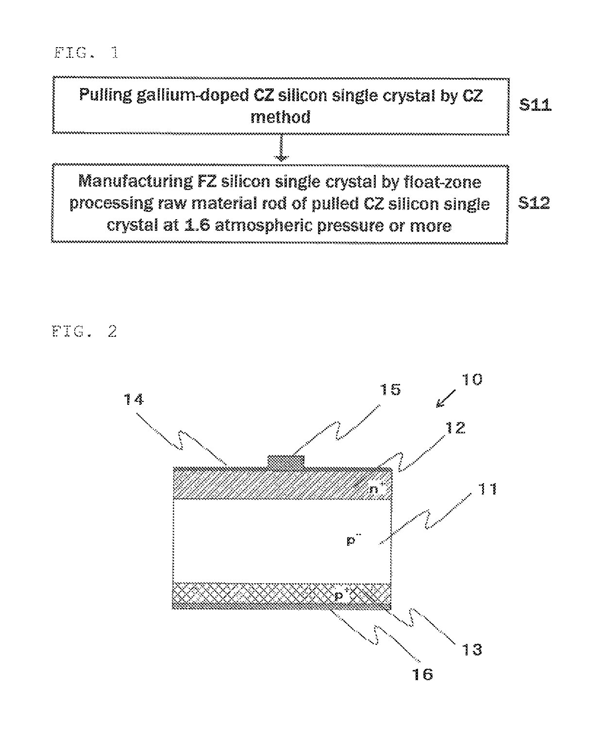 Method for manufacturing a FZ silicon single crystal subject to additional gallium doping for solar cells