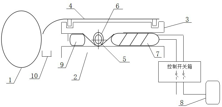 Online roller surface cleaning device