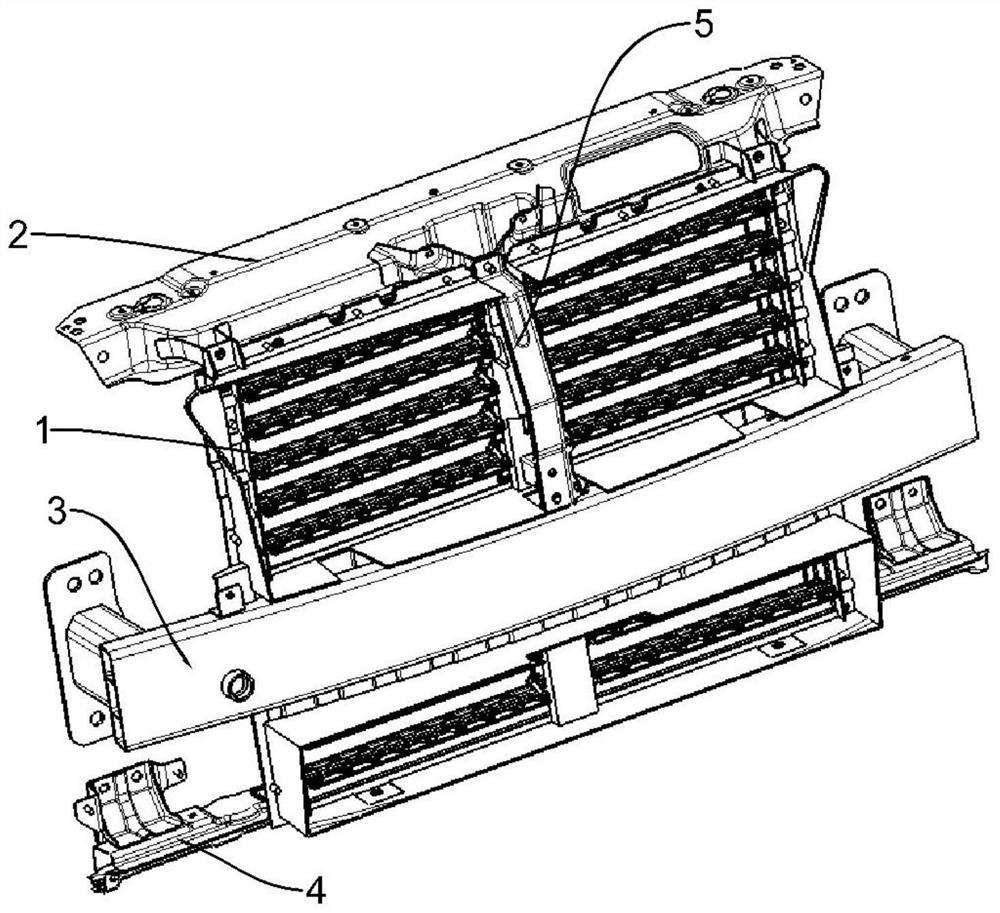 Active air-inlet grille mounting structure