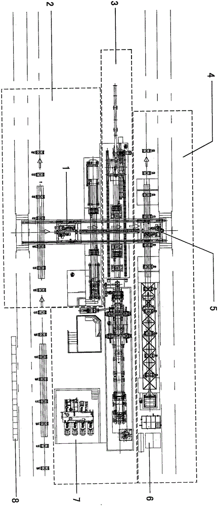 Overall-length diameter-expanding unit for medium-diameter submerged-arc welding pipe