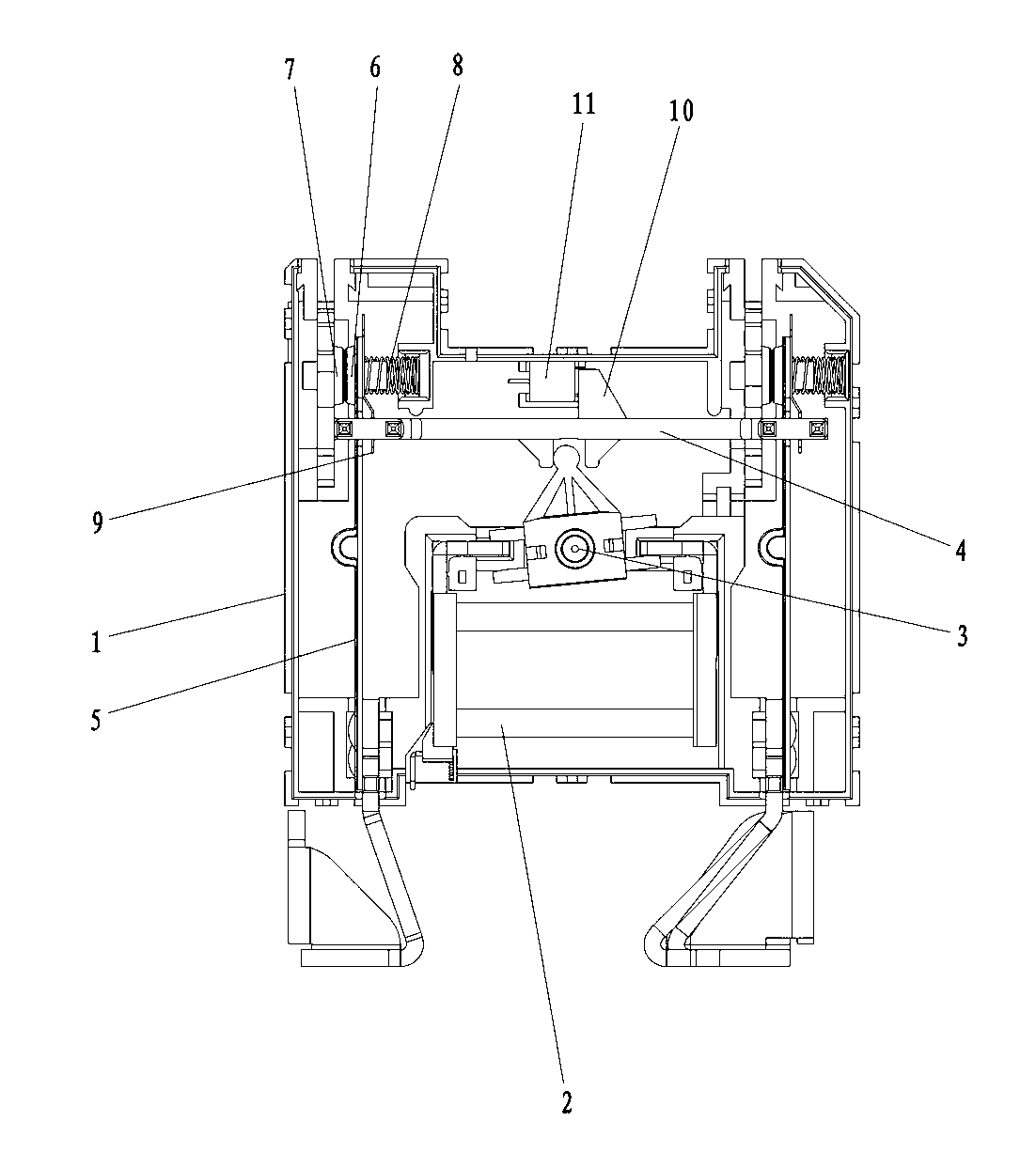 Three-closing-force magnetic latching relay capable of monitoring opening and closing states of movable and static contacts