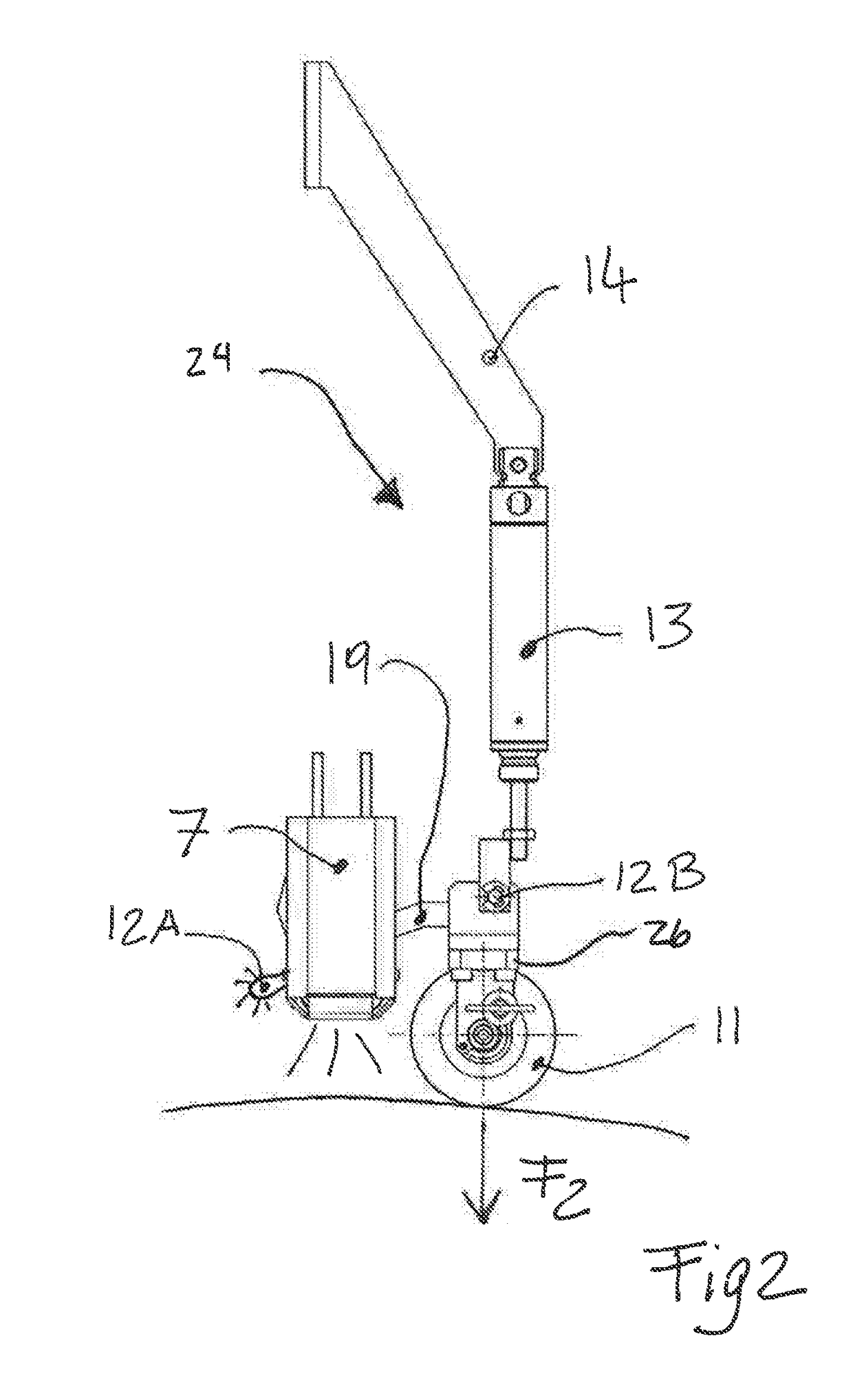 Fiber placement head with secondary compaction arrangement