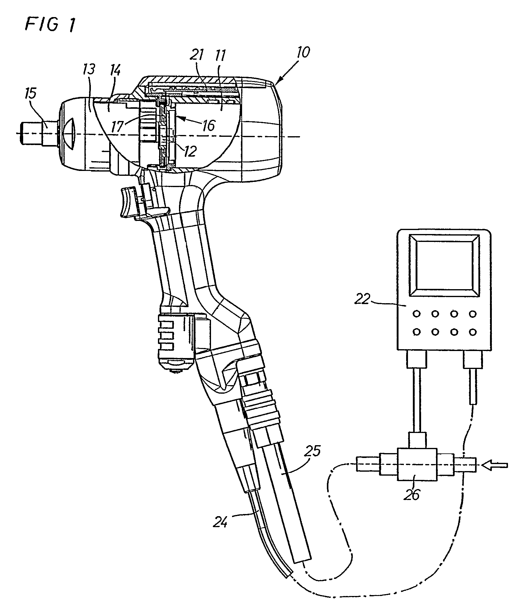 Method for governing the operation of a pneumatic impulse wrench and a power screw joint tightening tool system