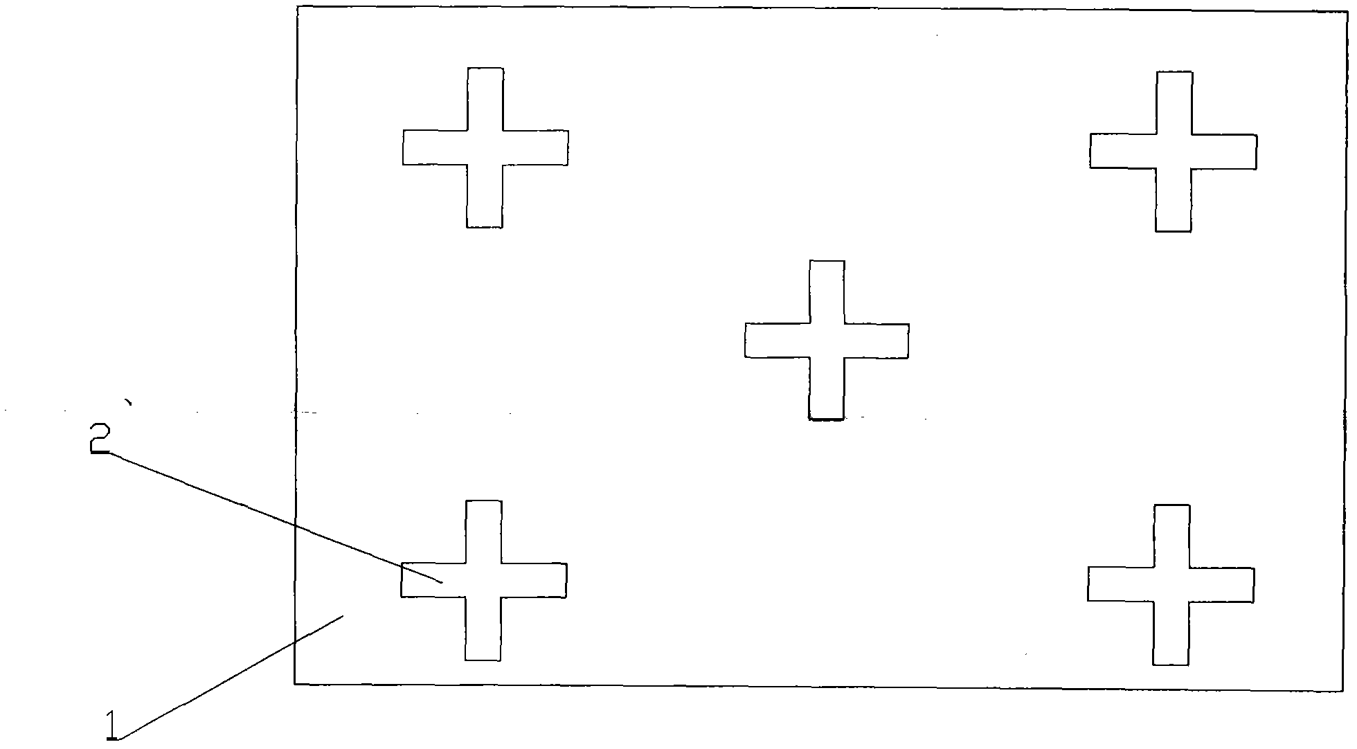 Level crossing slotted polystyrene foam plate