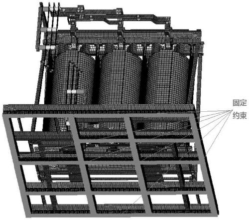 Dry-type transformer mechanical vibration simulation analysis method under highway transportation working condition