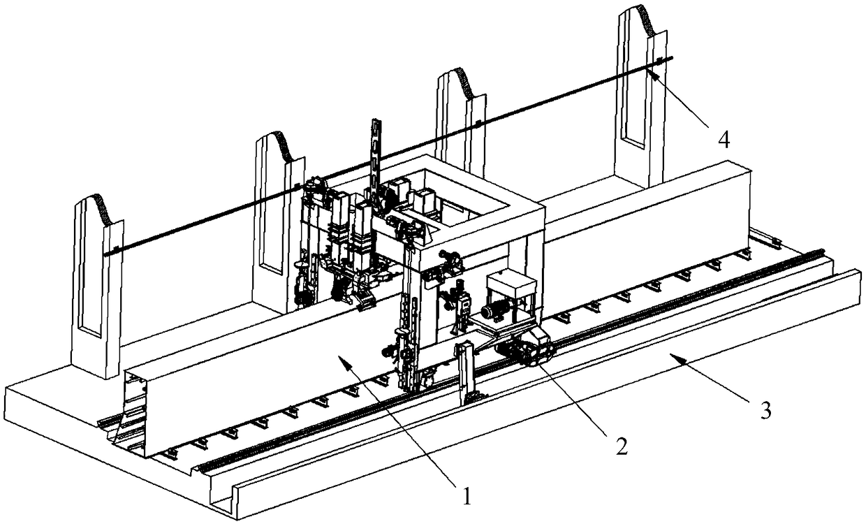 A box girder assembly and welding equipment