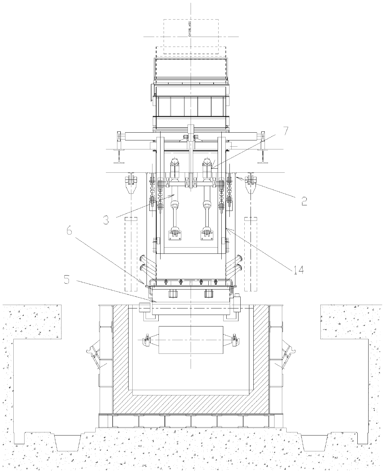 An online position adjustment device for zinc boiler nose