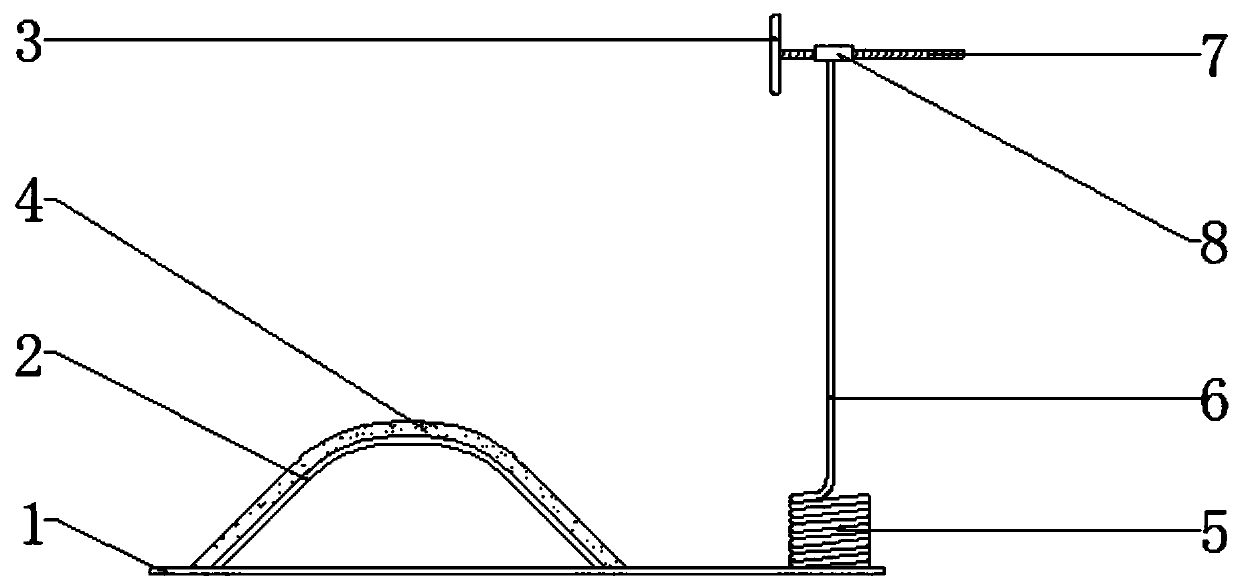 Rear support frame for parking space