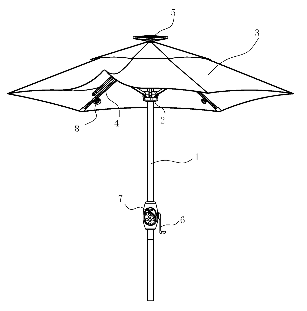 Umbrella with a Bluetooth Sound Device