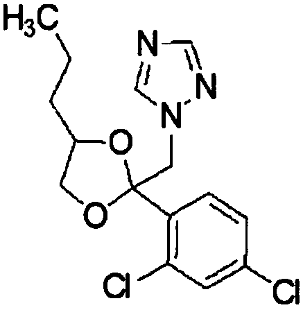 Propiconazole-containing pesticide composition for preventing and treating wheat head blight and its application