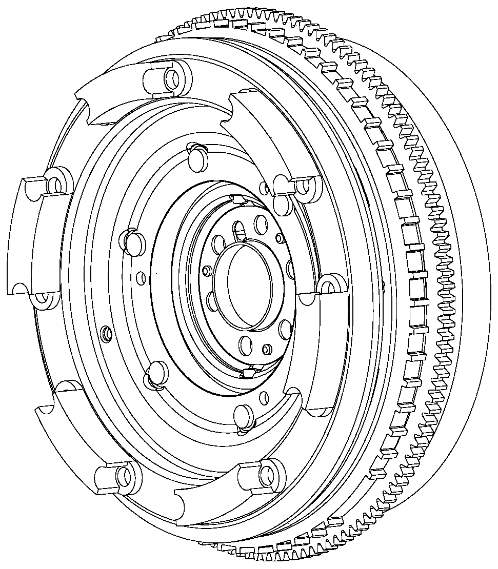 A composite adjustable transmission system torsional vibration damping device with particle damping and electromagnetic damping