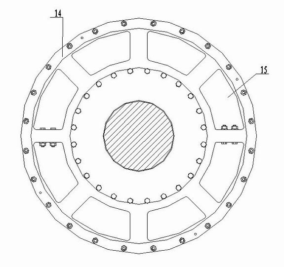 Working sealing device for water turbine spindle