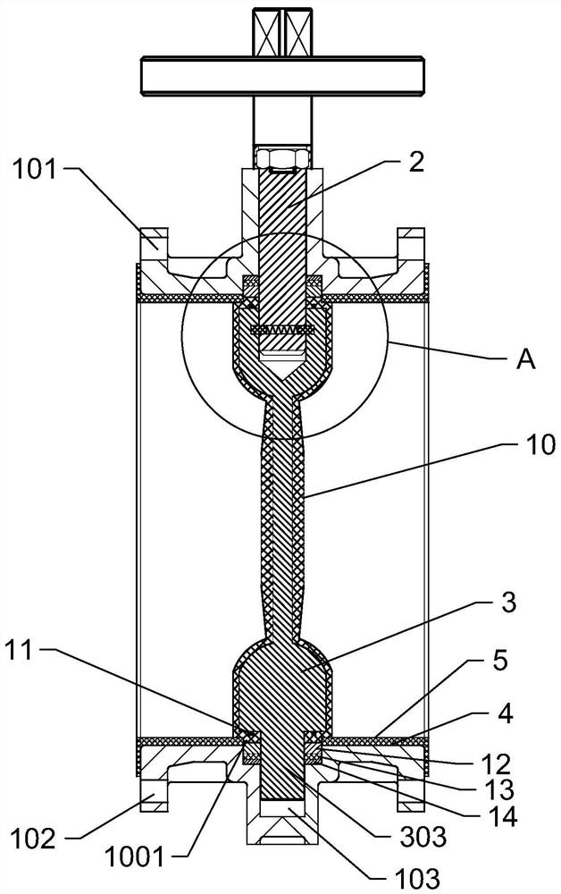 Flange type butterfly valve