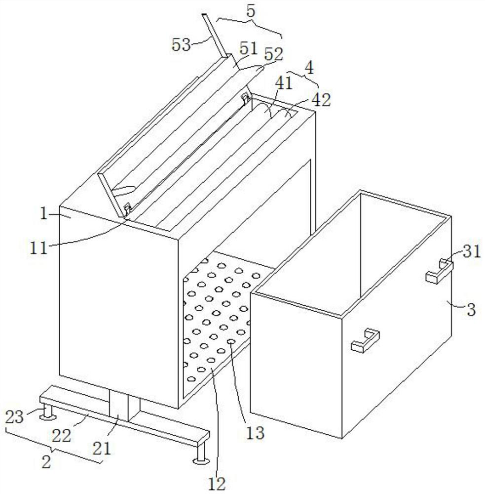 Environmental-friendly outdoor dry and wet separated garbage can