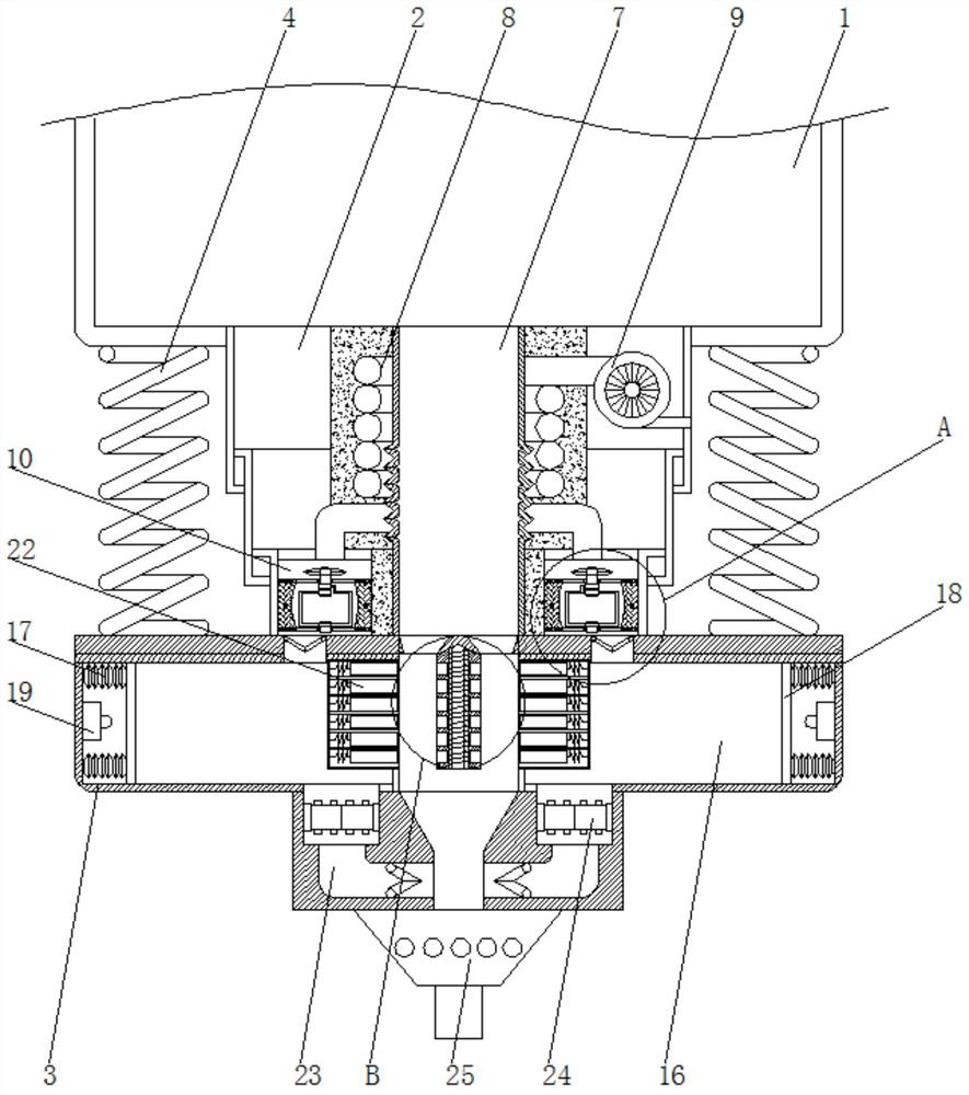 Injection molding nozzle capable of preventing instantaneous impact and cleaning blockage