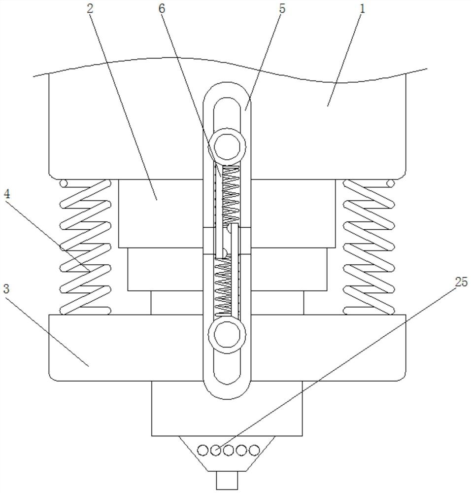 Injection molding nozzle capable of preventing instantaneous impact and cleaning blockage