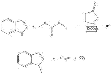 Method for synthesizing 1-methylindole as Tagrisso intermediate