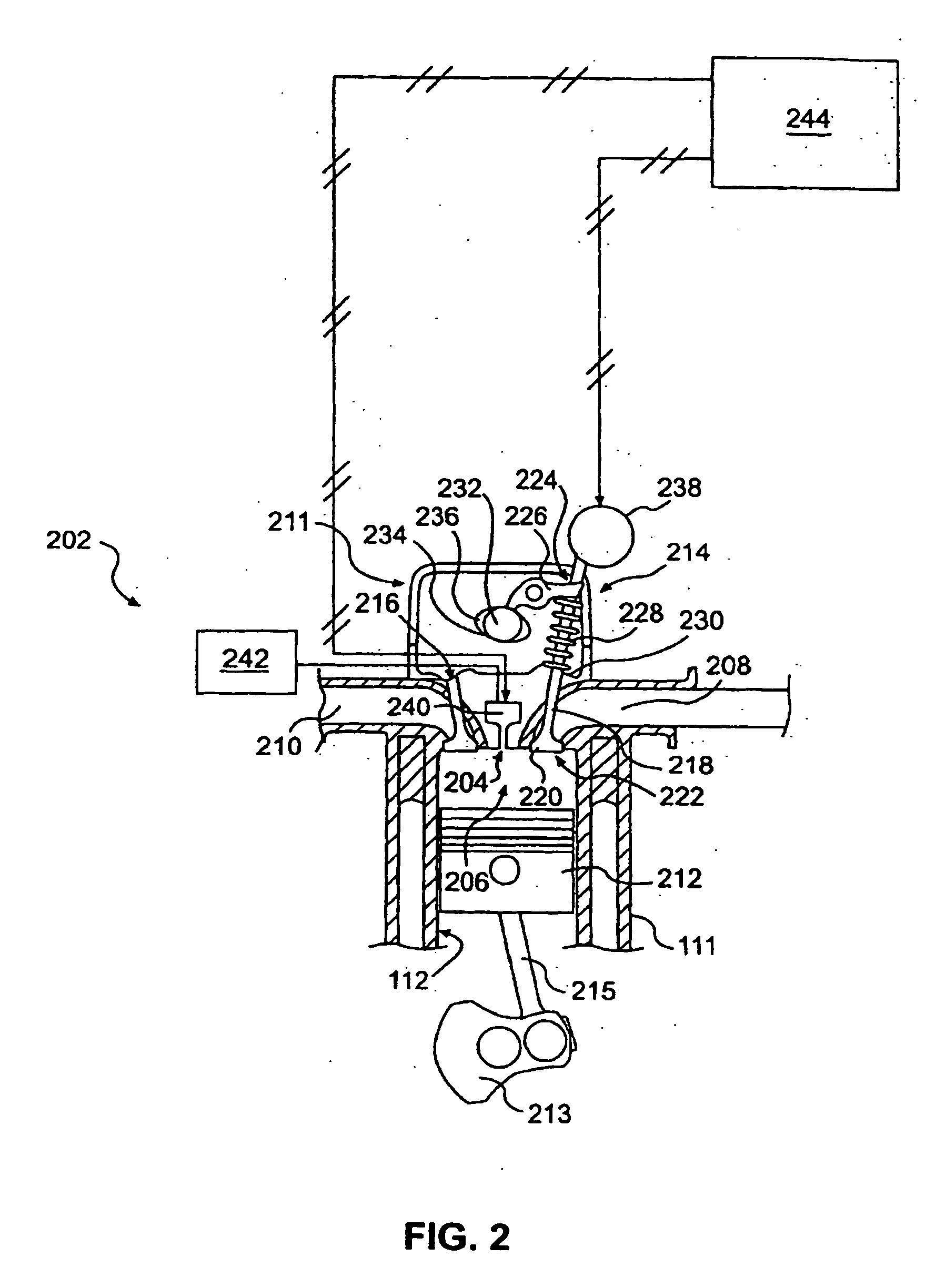 Combustion engine including engine valve actuation system