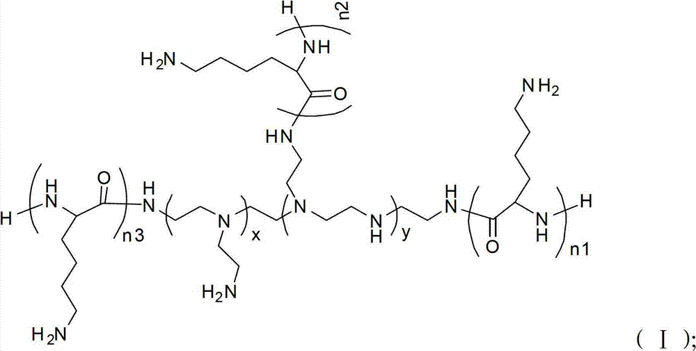 Polyethyleneimine-polylysine copolymer and preparation method thereof