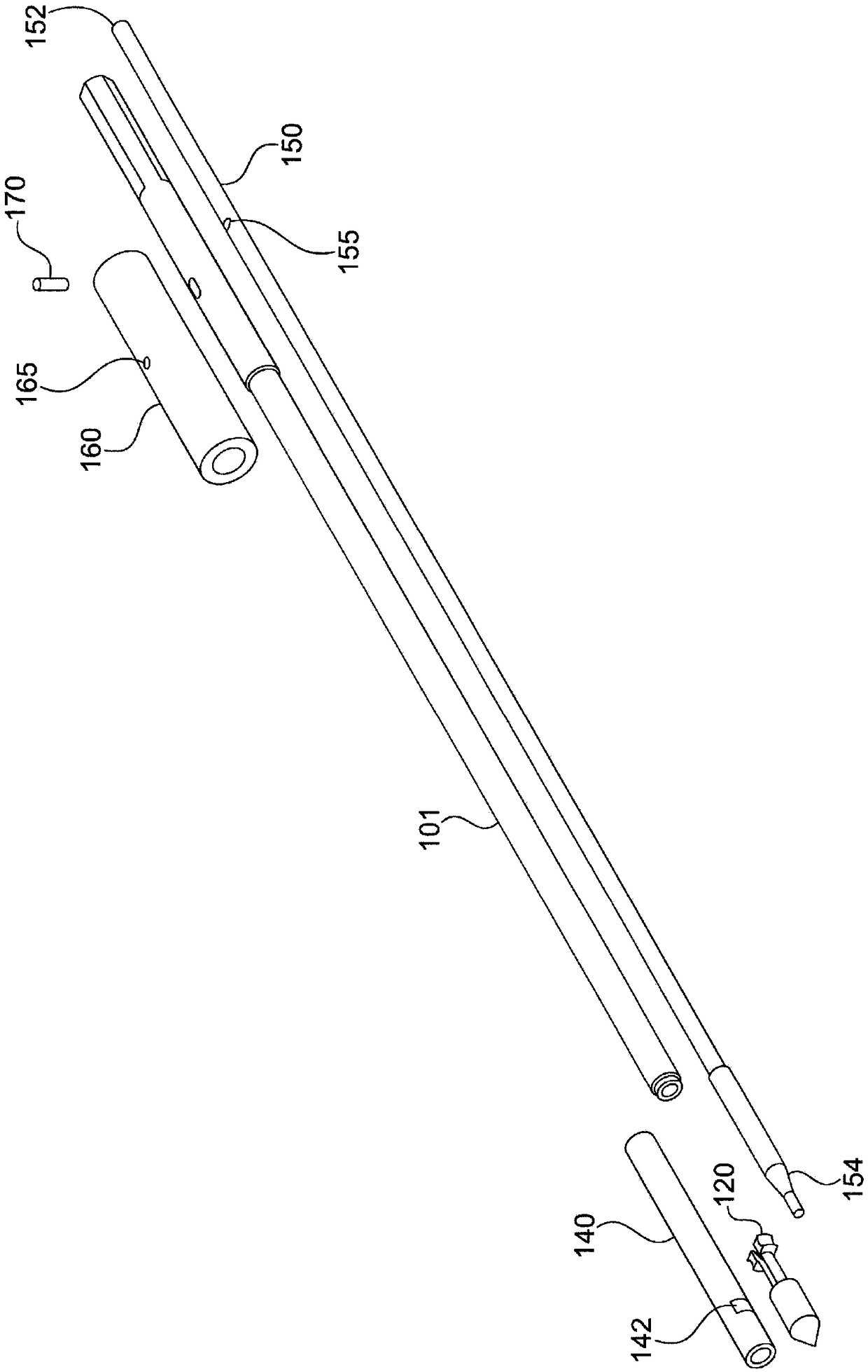 Surgical tunneling instrument with expandable section