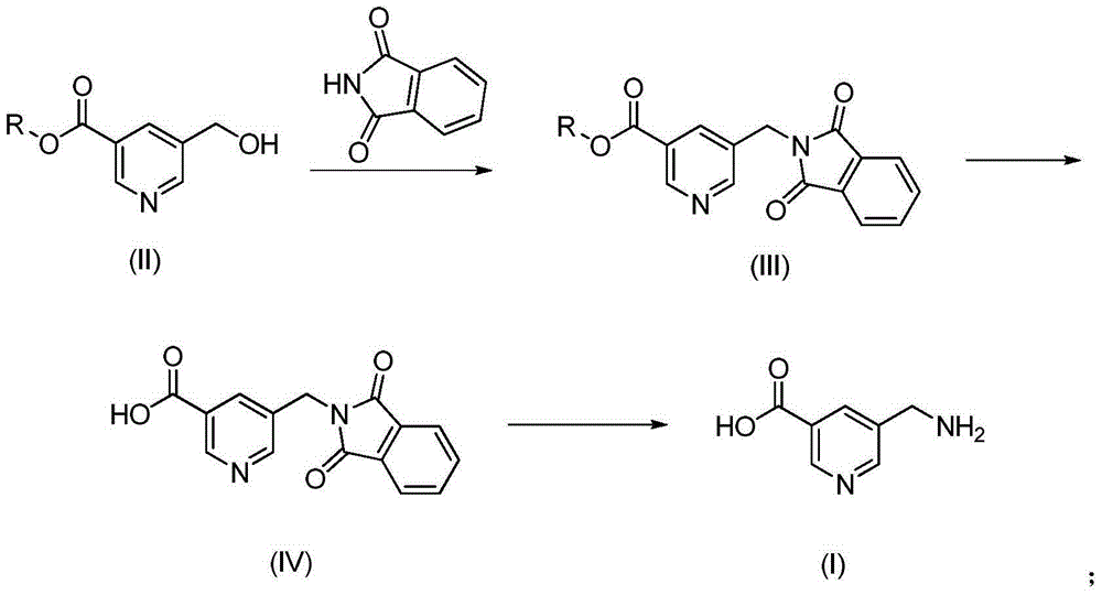 Novel preparation method of 5-aminomethyl nicotinic acid