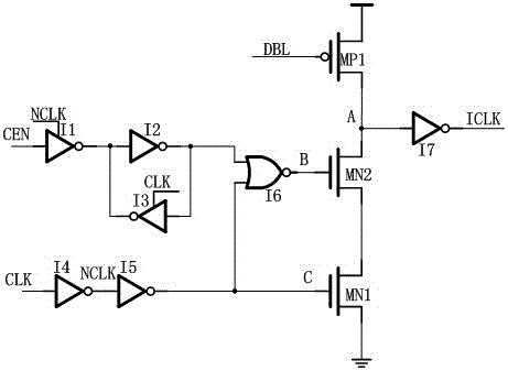 Recovery circuit for improving negative bias-temperature instability of memory clock circuit