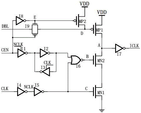 Recovery circuit for improving negative bias-temperature instability of memory clock circuit