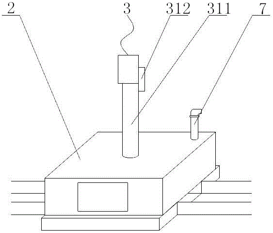 Paint spraying mechanism for network filter labels