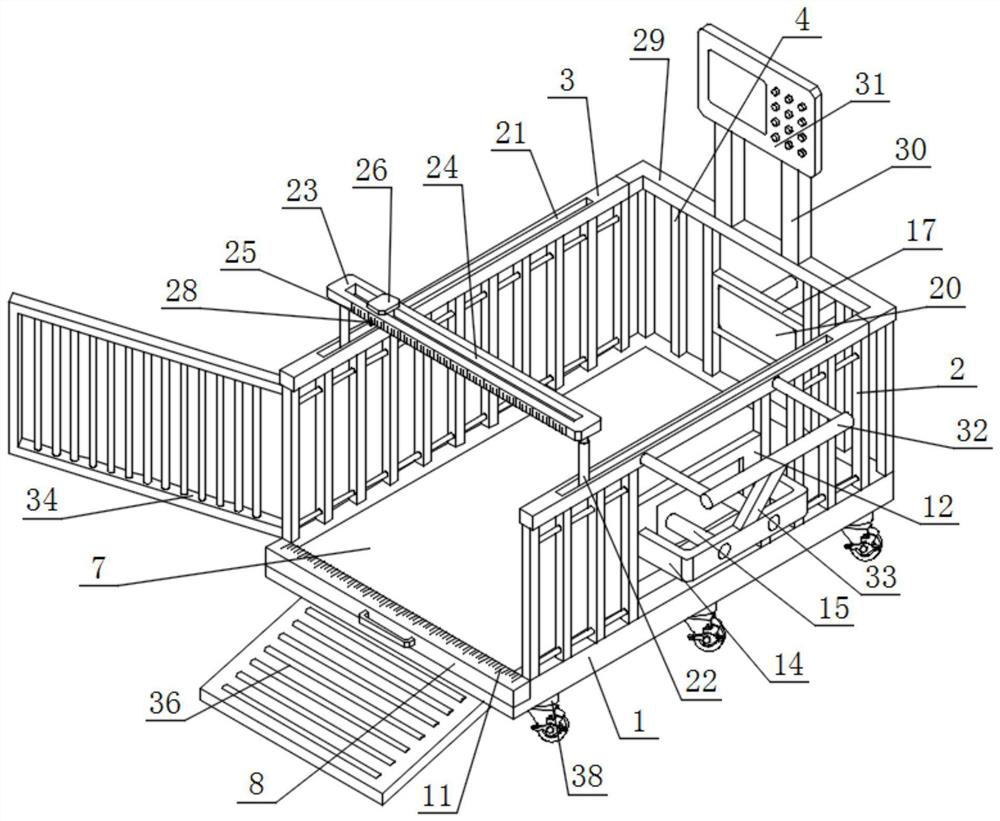 Full-automatic sheep weight and size measuring device and measuring system thereof