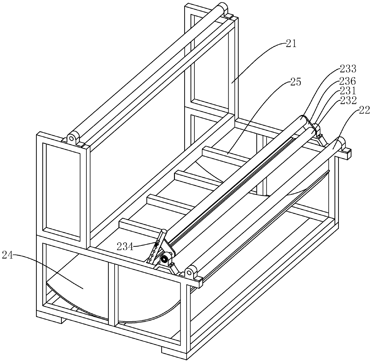 Integrated carpet back gluing machine