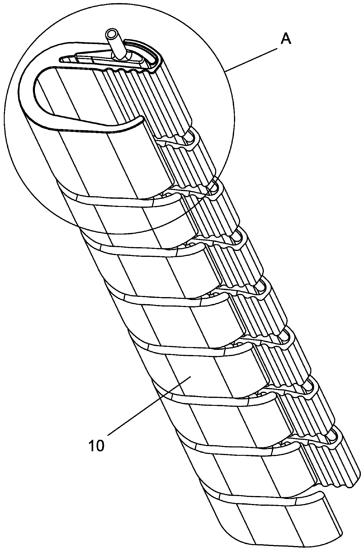 Inflatable scalp hemostatic clip bar