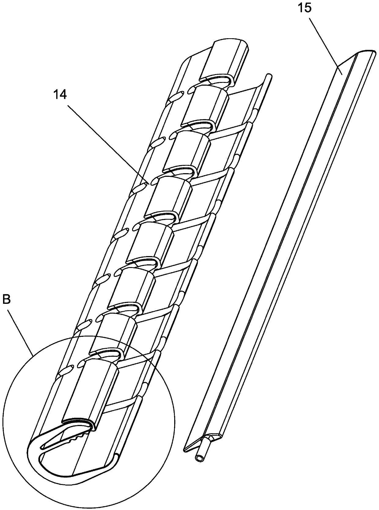 Inflatable scalp hemostatic clip bar