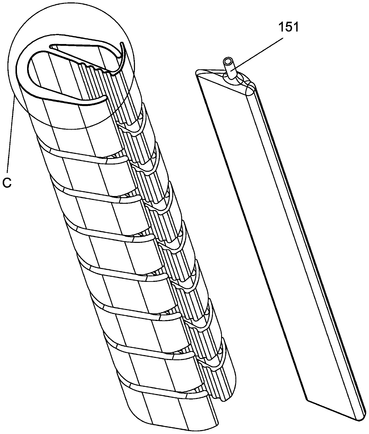 Inflatable scalp hemostatic clip bar